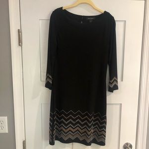 WHBM long sleeve black dress
